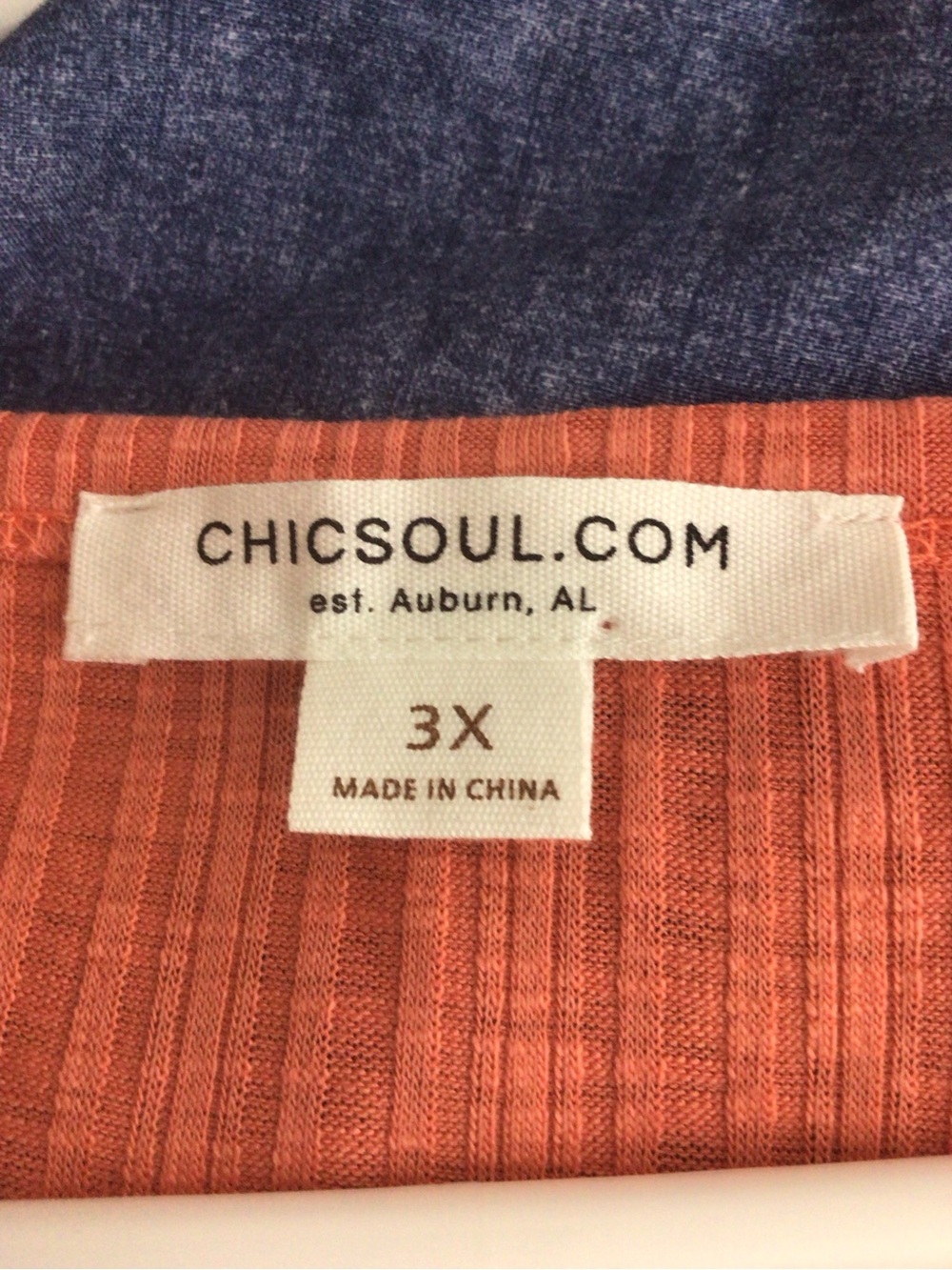 Chic Soul Burnt Orange Button-Down Scoop Neck Button Tie Front Top size 3X - Picture 5 of 7